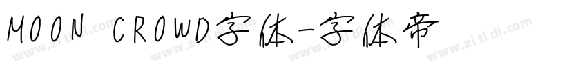 MOON CROWD字体字体转换